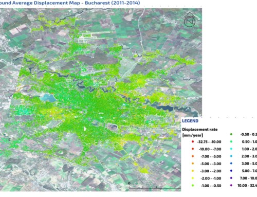 Ground displacement map of Bucharest